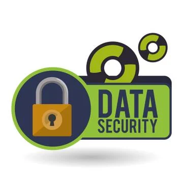 Data Security design. Protect icon. Data center illustration Stock Illustration