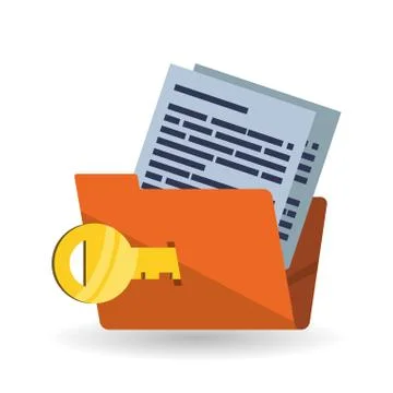 Data Security design. Protect icon. Data center illustration Stock Illustration