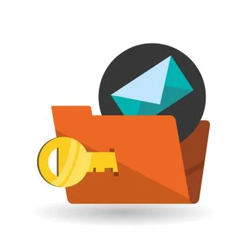 Data Security design. Protect icon. Data center illustration Stock Illustration