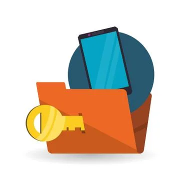Data Security design. Protect icon. Data center illustration Stock Illustration