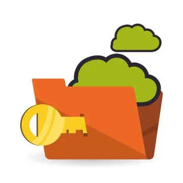 Data Security design. Protect icon. Data center illustration Stock Illustration