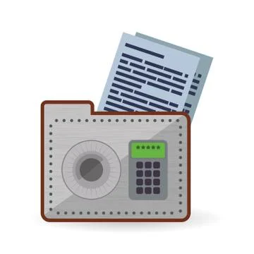 Data Security design. Protect icon. Data center illustration Stock Illustration