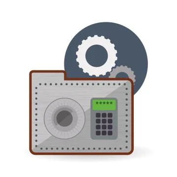 Data Security design. Protect icon. Data center illustration Stock Illustration