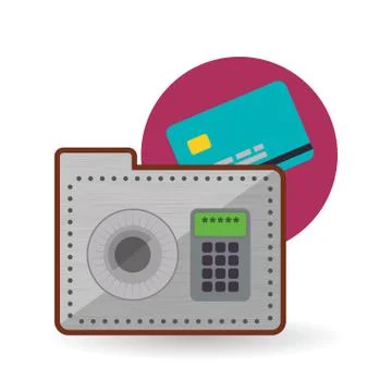 Data Security design. Protect icon. Data center illustration Stock Illustration