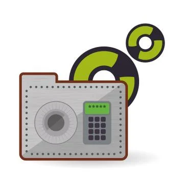 Data Security design. Protect icon. Data center illustration Stock Illustration