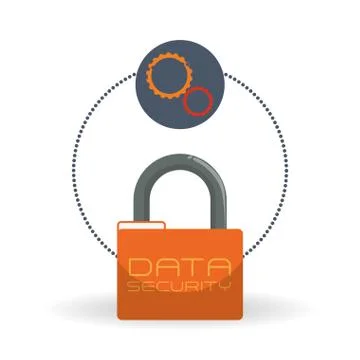 Data Security design. Protect icon. Data center illustration Stock Illustration