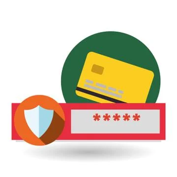 Data Security design. Protect icon. Data center illustration Illustrazione stock