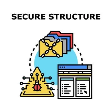 Data security, digital protection, and cybersecurity structure concept Stock Illustration