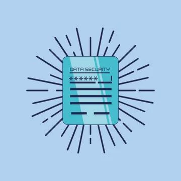 Data security document icon Stock Illustration