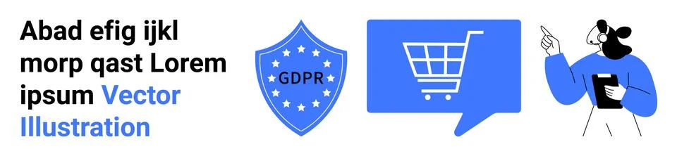 Data Security, E-commerce, and Consulting Modern Business Practices 스톡 일러스트