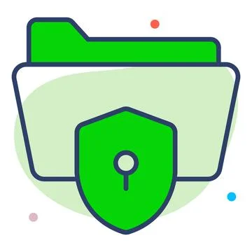 Data security Finance Related Vector Line Icon. Editable Stroke Pixel Perfect Stock Illustration