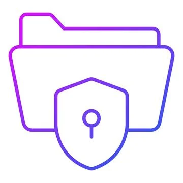 Data security Finance Related Vector Line Icon. Editable Stroke Pixel Perfect Stockillustratie