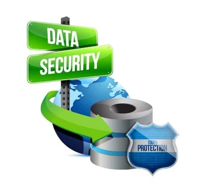 Data security global communications concept Stock Illustration