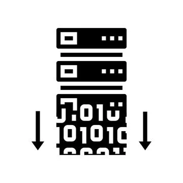 Data security glyph icon vector illustration 스톡 일러스트