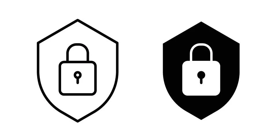 Data security icon bundle for website design projects Stock Illustration