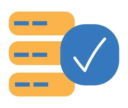 Data security illustration with check mark 스톡 일러스트