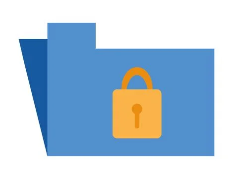 Data security illustration of file folder Stock Illustration
