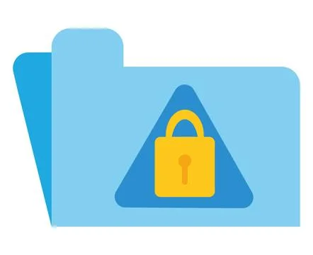 Data security illustration of file folder Stock Illustration