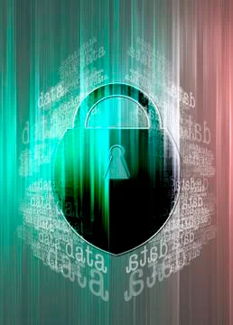 Data security, illustration Stock Illustration
