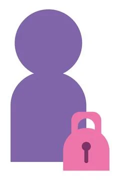 Data security illustration of users Stock Illustration
