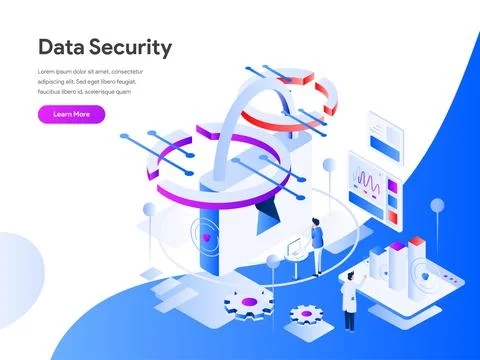 Data Security Isometric Stock Illustration
