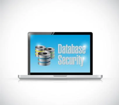 Data security laptop illustration design Illustrazione stock