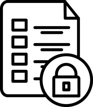 Data Security Line Icon Design Stock Illustration