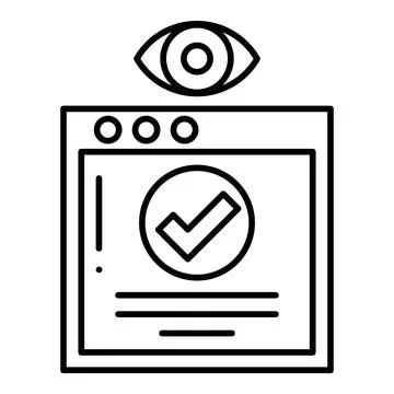 Data Security Line Icon Stock Illustration