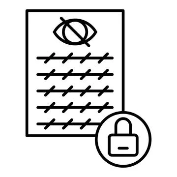 Data Security Line Icon Stock Illustration