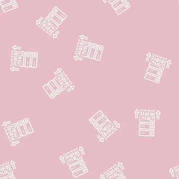 Data security line seamless pattern Illustrazione stock