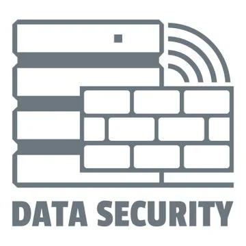 Data security logo, simple style 스톡 일러스트