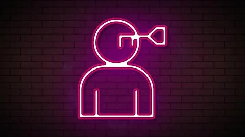 Data security in neon effect mp4 video 스톡 일러스트