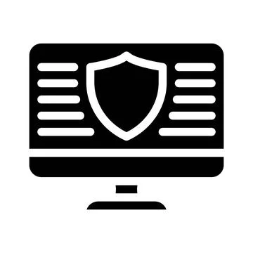 Data security operating system glyph icon vector illustration 스톡 일러스트