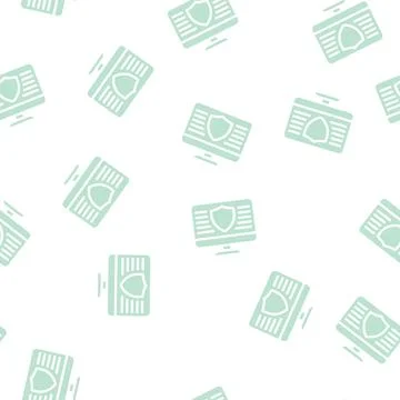 Data security operating system glyph vector seamless pattern Stock Illustration