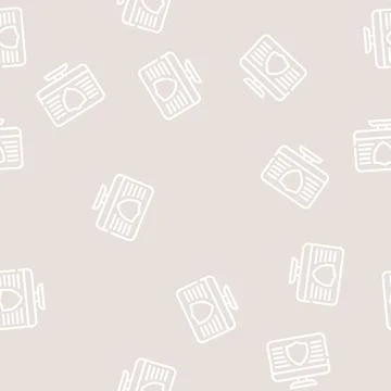 Data security operating system line vector seamless pattern Stock Illustration