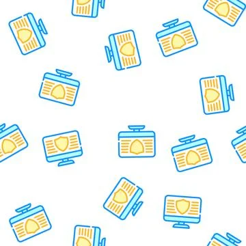 Data security operating system vector seamless pattern Illustrazione stock