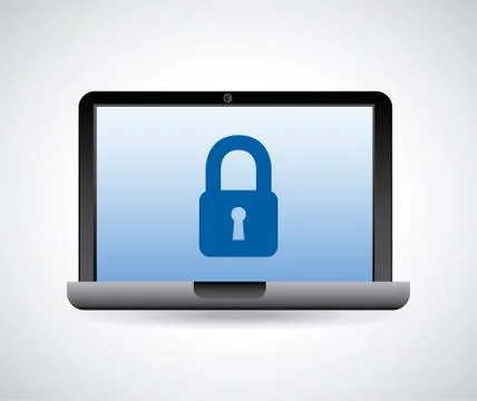 Data security over gray background vector illustration Stock Illustration