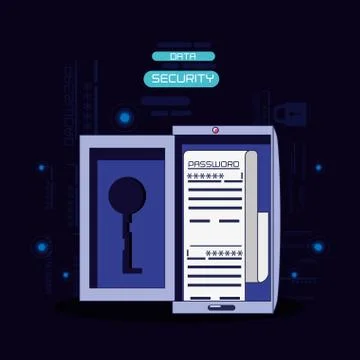 Data security password access Stock Illustration