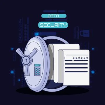 Data security password access Stock Illustration