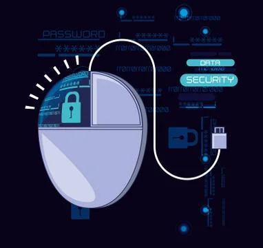 Data security password access Stock Illustration