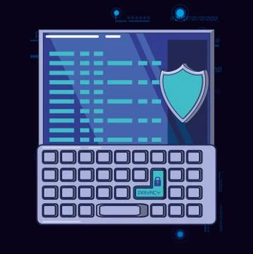 Data security password access Stock Illustration