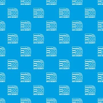 Data security pattern seamless blue Stock Illustration