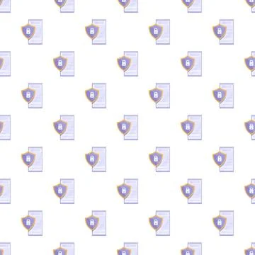 Data security pattern showing protected digital documents Stock Illustration