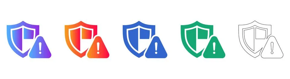 Data Security Protection Icons Stock Illustration