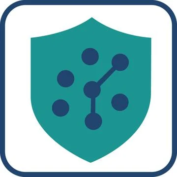 Data security protection shield network icon Stock Illustration