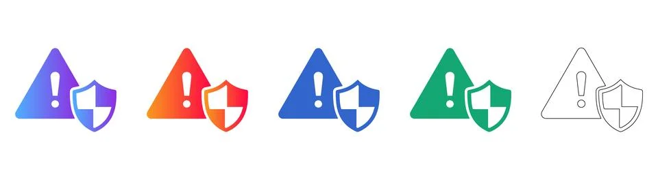 Data Security Protection Symbols Illustrazione stock