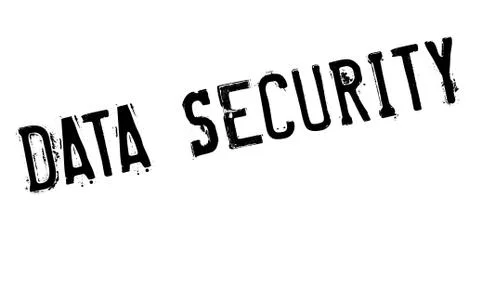 Data Security rubber stamp 스톡 일러스트