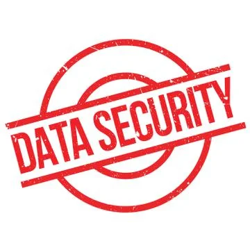 Data Security rubber stamp 스톡 일러스트