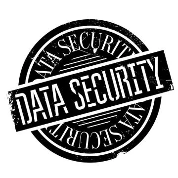 Data Security rubber stamp 스톡 일러스트