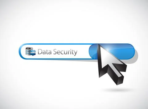 Data security search bar illustration design Illustrazione stock